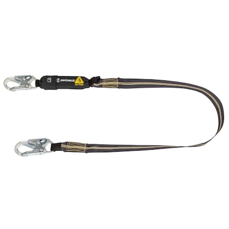 Safewaze Arc Flash 6ft Energy Absorbing Lanyard: Aramid, Snap Hook 020-2045